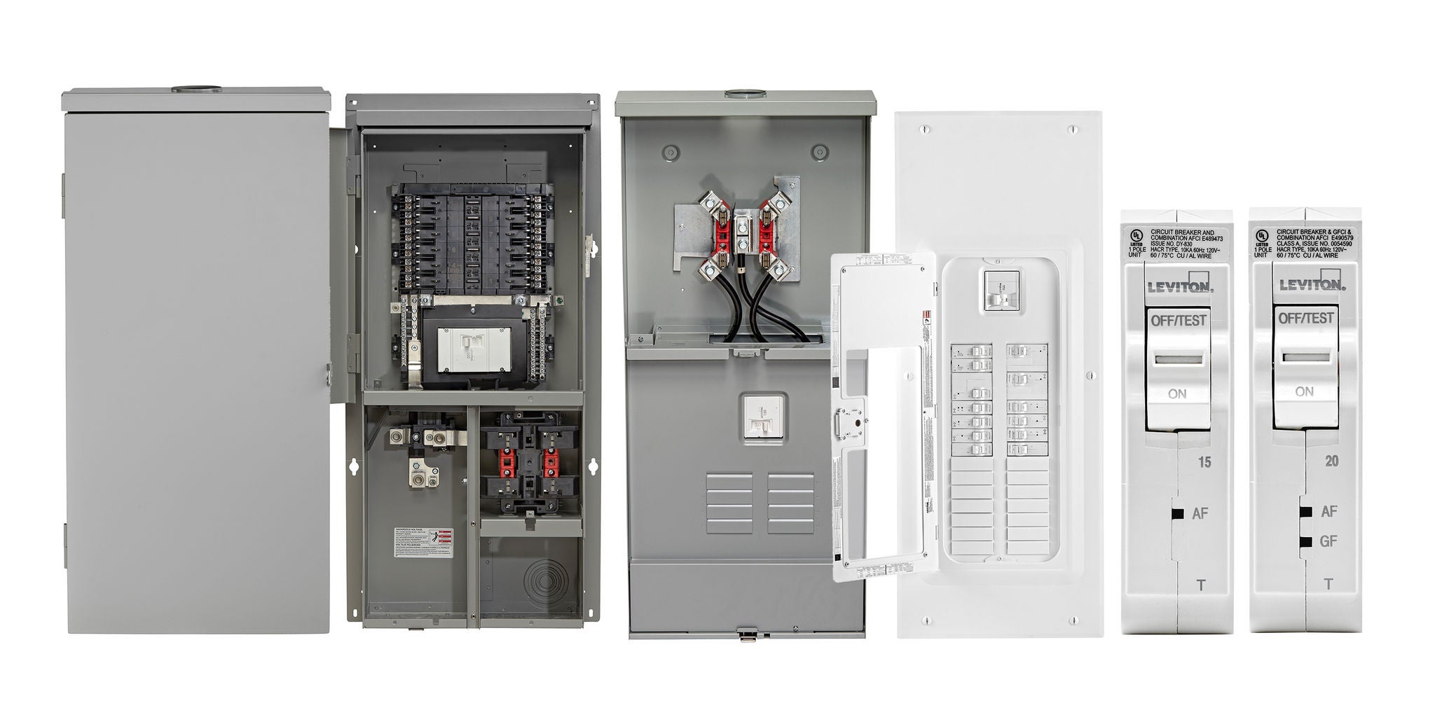 Smart Breakers, panel, LWHEM, and My Leviton Load Center App Screen