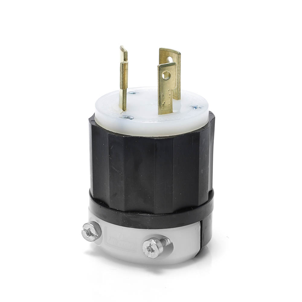 Product image for Locking Plug, 30 Amp, 480 Volt, Industrial Grade, Black & White