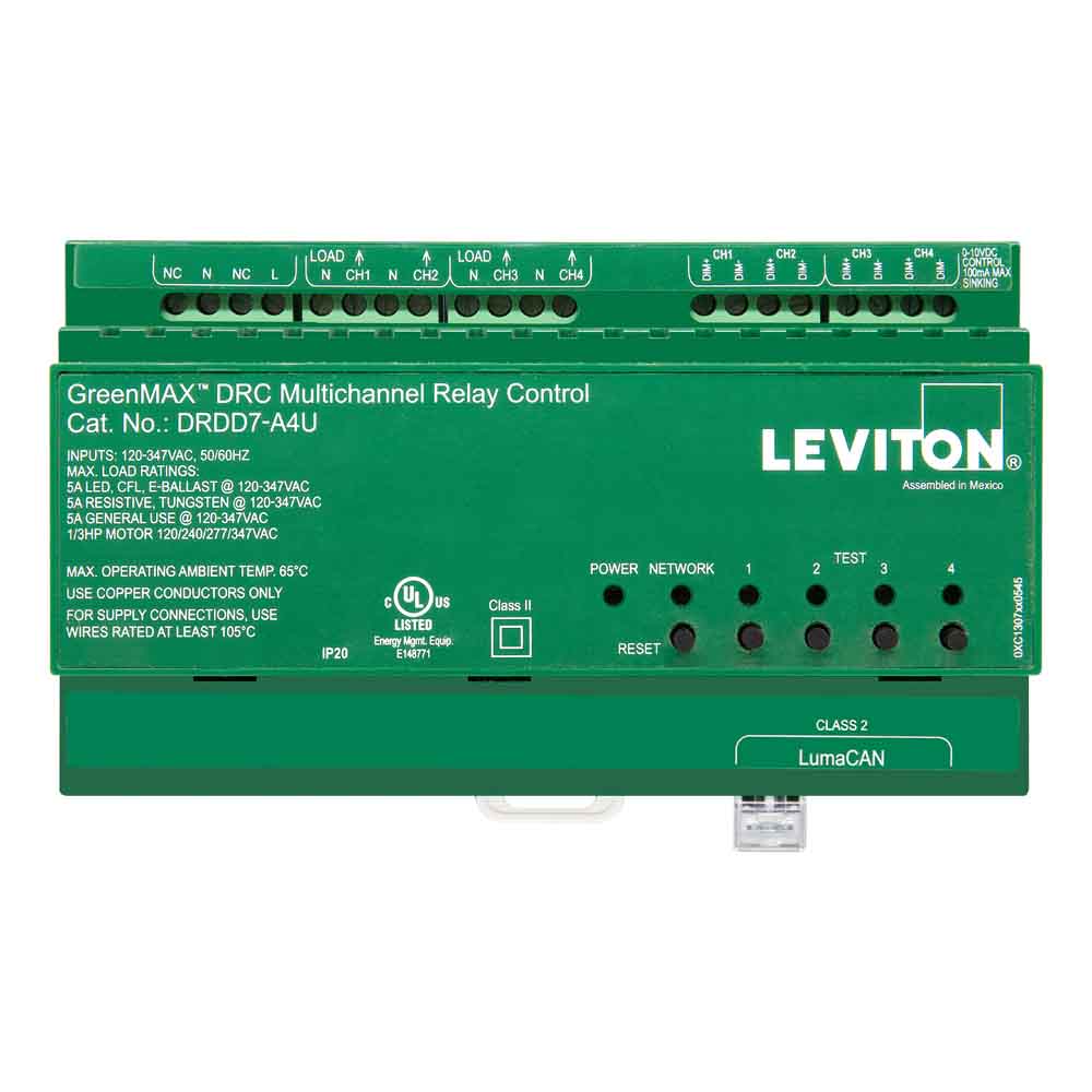 Product image for GreenMAX® DRC Multi-Channel Relay, 0-10V Control, 120-347VAC, 4 Channels Switching