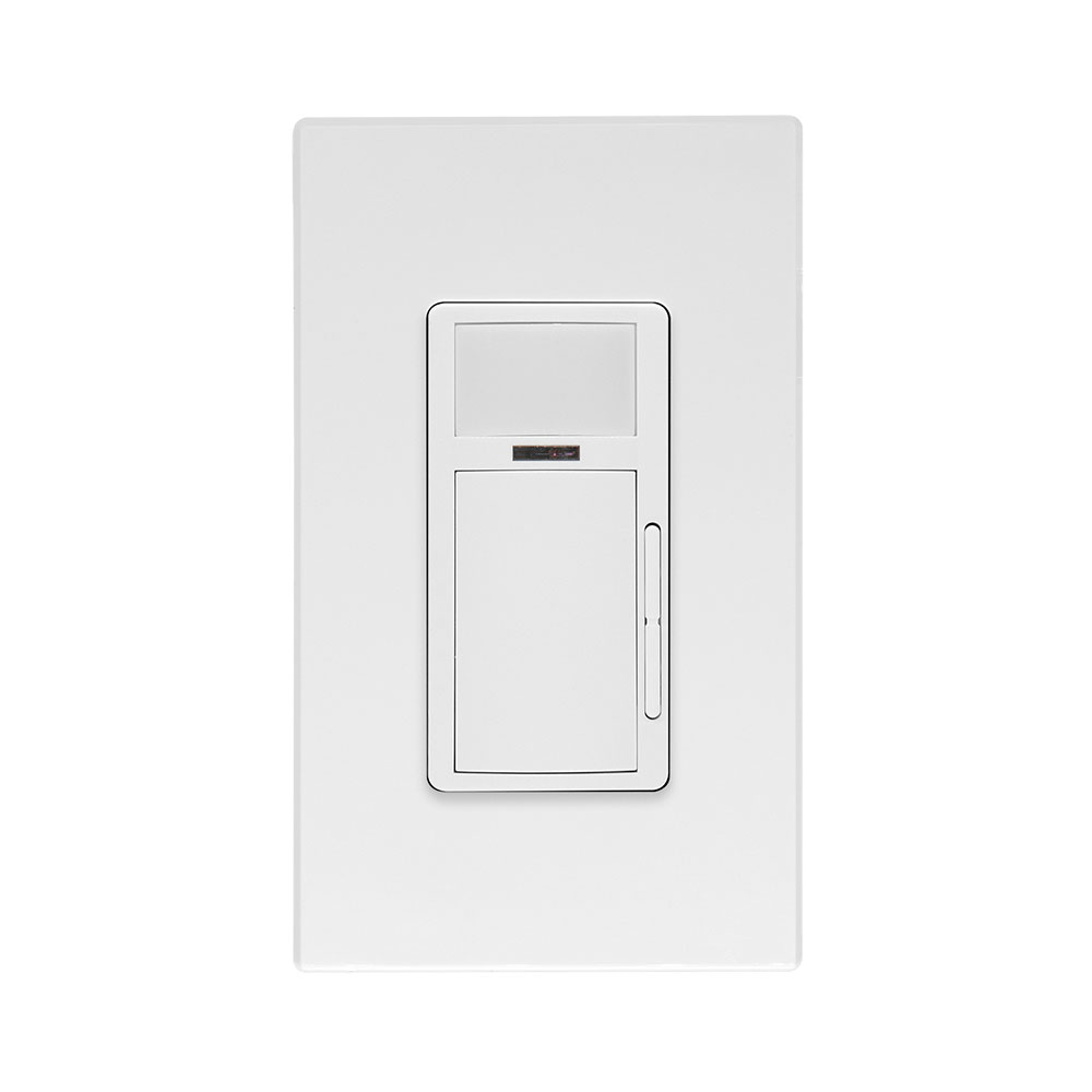 Product image for Smart Sensor, PIR, Antimicrobial, 0-10V Dimming Wallbox Occupancy Sensor/Vacancy Sensor, App configurable, 120-277VAC, Commercial Grade, White