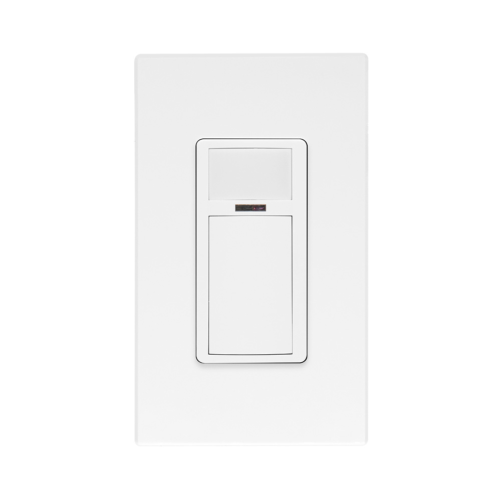 Product image for Smart Sensor, PIR, Antimicrobial, Wallbox, Occupancy Sensor/Vacancy Sensor, App configurable, 120-277VAC, Commercial Grade, White