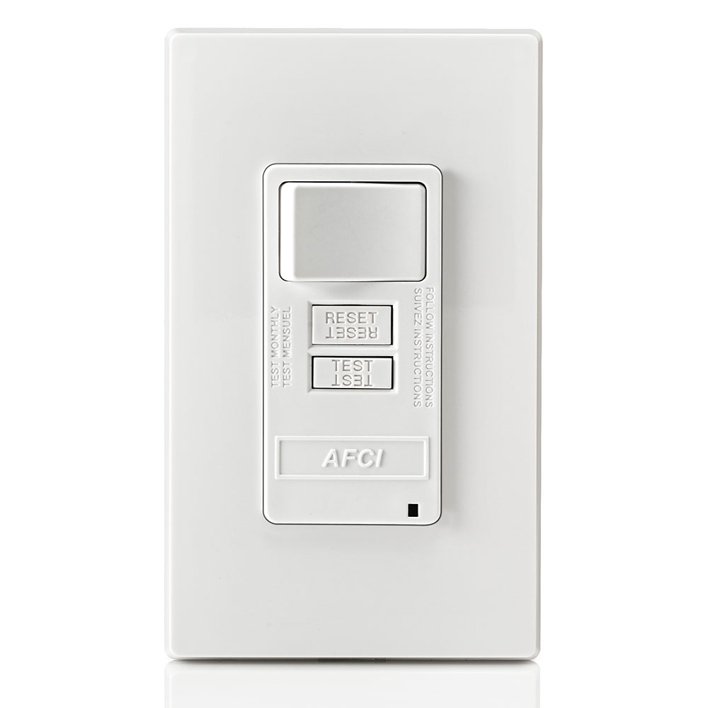 Product image for 15 Amp, AFCI/Switch Combo with LED Indicator Light