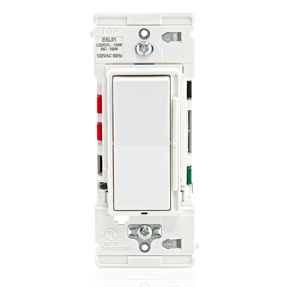 Product image for Decora Lever Edge Rocker Slide Dimmer Switch